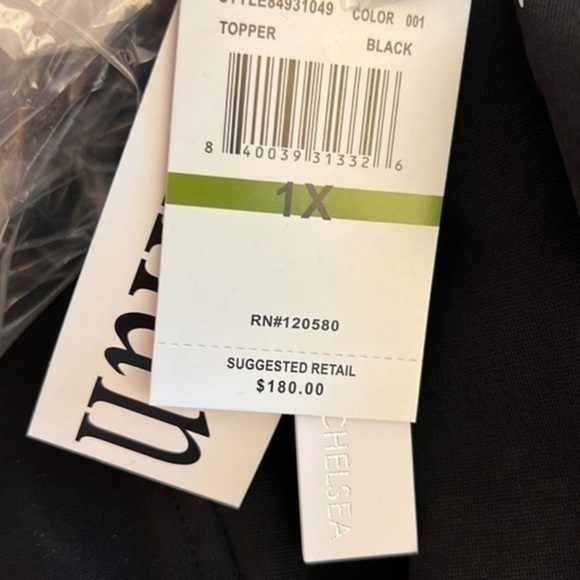 AMANDA + Chelsea 1X career work blazer piped shoulder Ponte jacket - Picture 5 of 6